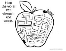 apple coloring page